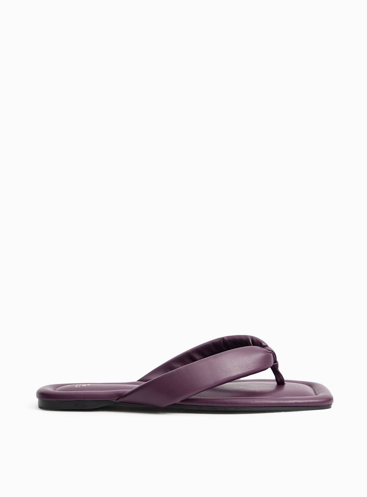 Dark Purple PU Toe Post Sandals 6 - Image 2